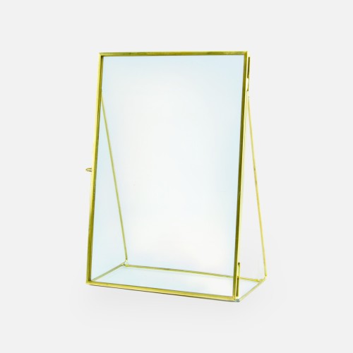 Fotokader glas staand goud