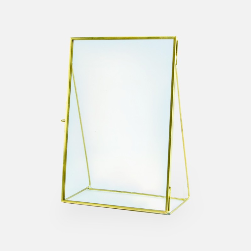 Fotokader glas staand goud