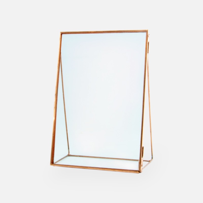 Fotokader glas staand rosé goud