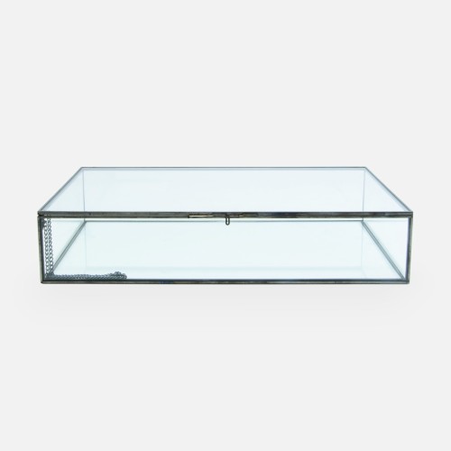 Giftbox rechthoek glas large zwart