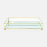 Dienblad rechthoek in glas small goud