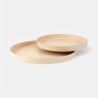 Set van 2 metalen dienbladen rond - blush