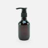 Zeepdispenser 100 ml amberbruin met zwart pompje