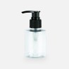 Zeepdispenser cylinder 100 ml transparant/zwart