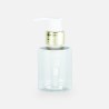 Zeepdispenser cylinder 100 ml transparant goud metallic
