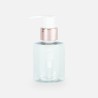 Zeepdispenser cylinder 100 ml transparant rosé goud