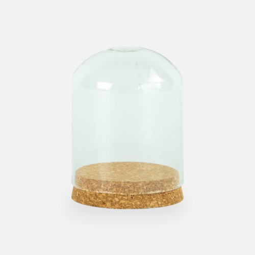 Glazen globe met kurkstop
