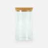 Glazen cylinder pot met kurkstop