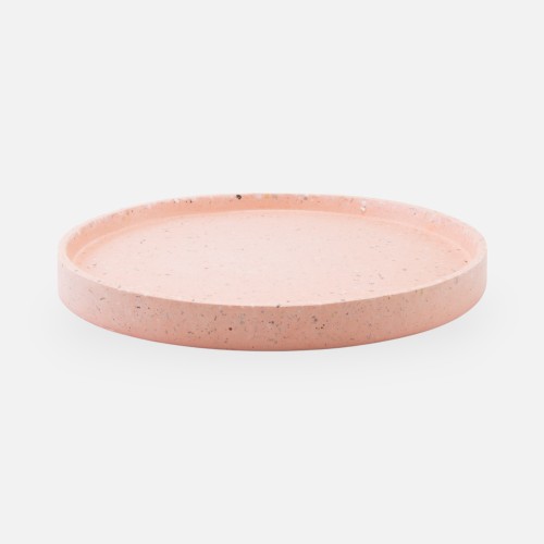 Terrazzo dienblad rond - blush