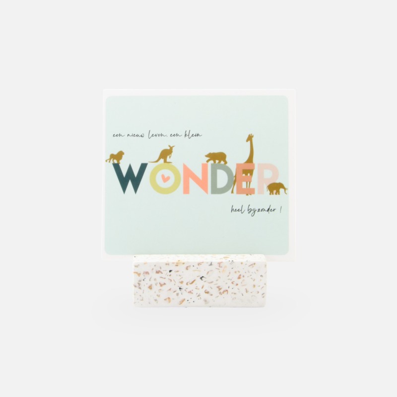 Terrazzo fotohouder - wit