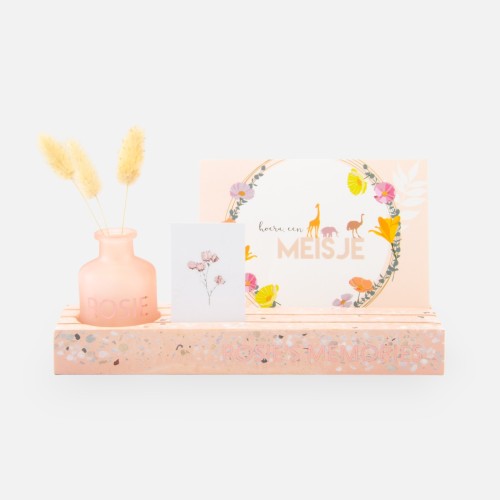 Terrazzo memory houder - blush