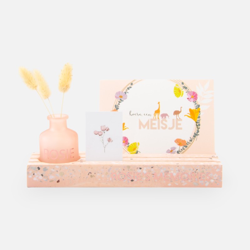 Terrazzo memory houder - blush