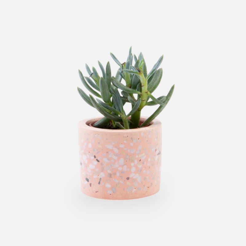 Terrazzo bloempotje - blush