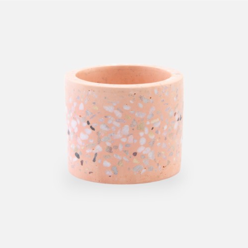 Terrazzo bloempotje - blush