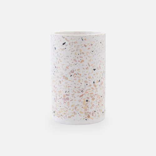 Terrazzo vaas - wit