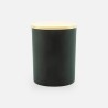 Luxe geurkaars zwart met houten deksel - small