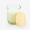 Bougie parfumée transparant avec couvercle bois - small