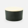 bougie parfumée de luxe avec couvercle en bois – noir effet grivé