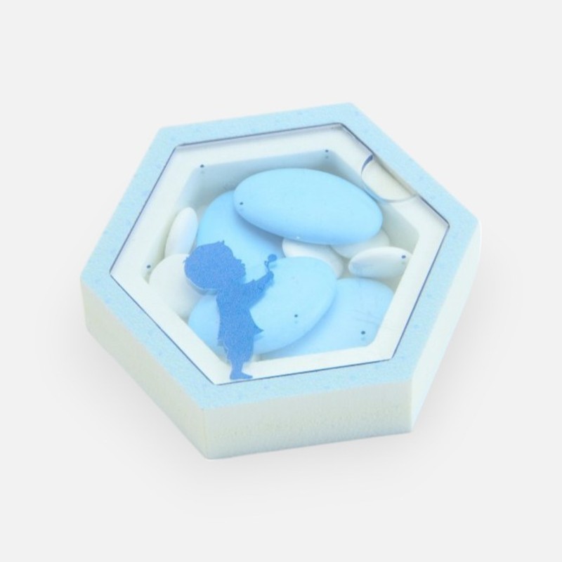 Boîte acrylique hexagone garçon