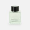 Parfumflesje vierkant 50 ml met zwarte schroefdop