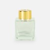 Parfumflesje vierkant 50 ml met gouden schroefdop