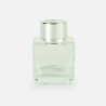 Parfumflesje vierkant 50 ml met zilveren schroefdop