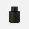 Parfumflesje cylinder 50 ml zwart met zwarte schroefdop