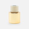 Parfumflesje cylinder 50 ml goud met houten schroefdop