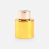 Parfumflesje cylinder 50 ml goud met "rose gold" schroefdop