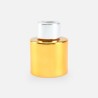 Parfumflesje cylinder 50 ml goud met zilveren schroefdop