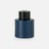 Parfumflesje cylinder 50ml marineblauw met zwarte schroefdop