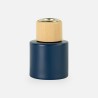 Parfumflesje cylinder 50 ml marineblauw met houten schroefdop