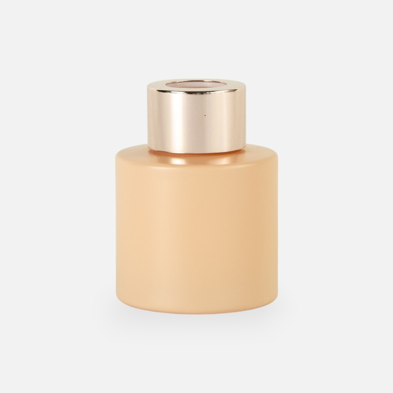 Parfumflesje cylinder 50 ml blush met rose gold schroefdop