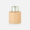 Parfumflesje cylinder 50 ml blush met zilveren schroefdop