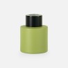 Parfumflesje cylinder 50 ml zijdegroen met zwarte schroefdop