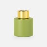 Parfumflesje cylinder 50 ml zijdegroen met gouden schroefdop