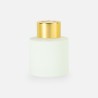 Parfumflesje cylinder 50 ml wit met gouden schroefdop