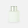 Parfumflesje cylinder 50 ml wit met zilveren schroefdop