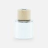 Parfumflesje cylinder 50 ml zilver met houten schroefdop