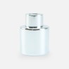 Parfumflesje cylinder 50 ml zilver met zilveren schroefdop