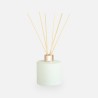 Set parfumfles cylinder 200 ml wit met rose gold schroefdop + geurstokjes