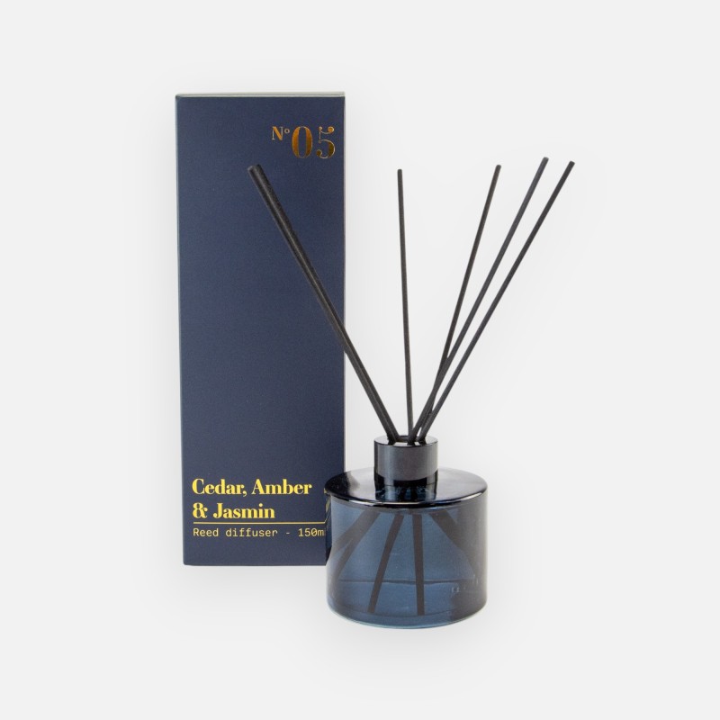 Luxe diffuser set incl. geurolie blauw getint – 150 ml