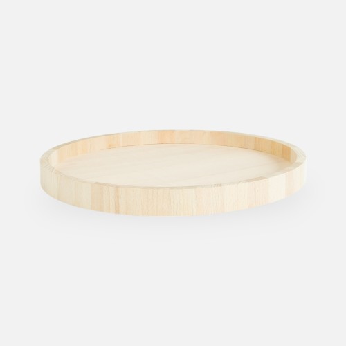Houten dienblad rond