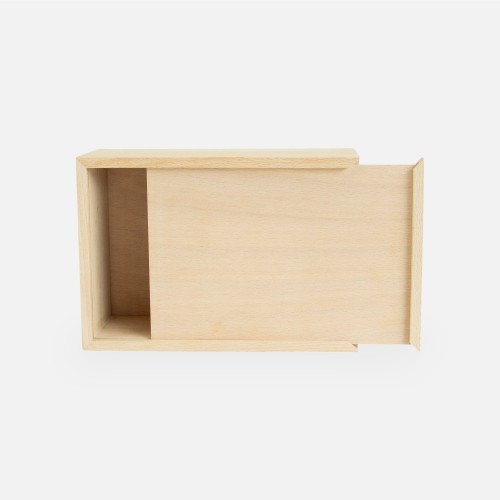 Houten kistje met schuifdeksel