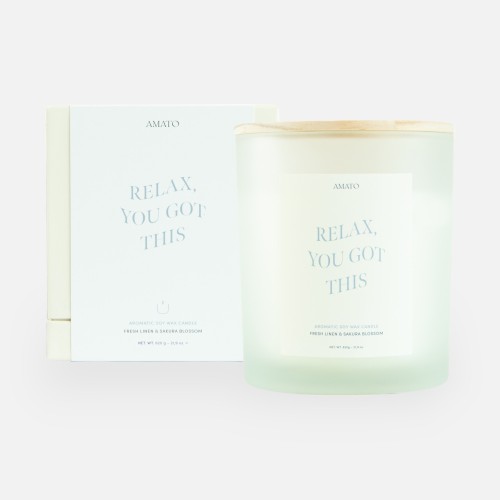 Grande bougie parfumée 'relax you got this'