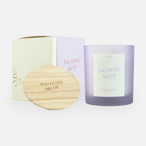 Grande bougie parfumée 'you light me up'