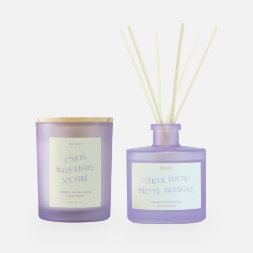 Coffret cadeau bougie parfumée & bâtons de parfum 'you are so lovely'