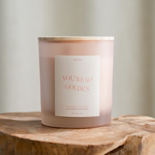 Grote geurkaars 'you're so golden'