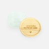 Glazen cylinderpot met geribbelde binnenzijde en houten deksel - 'You make my heart smile'