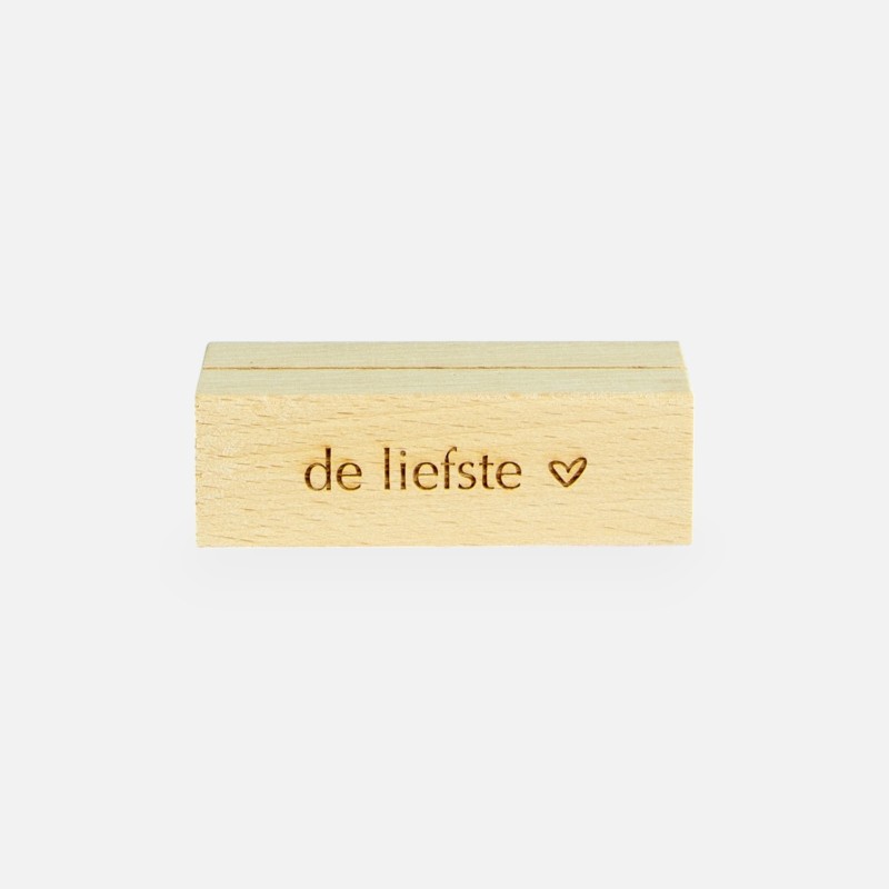 Fotohouder hout - 'De liefste'